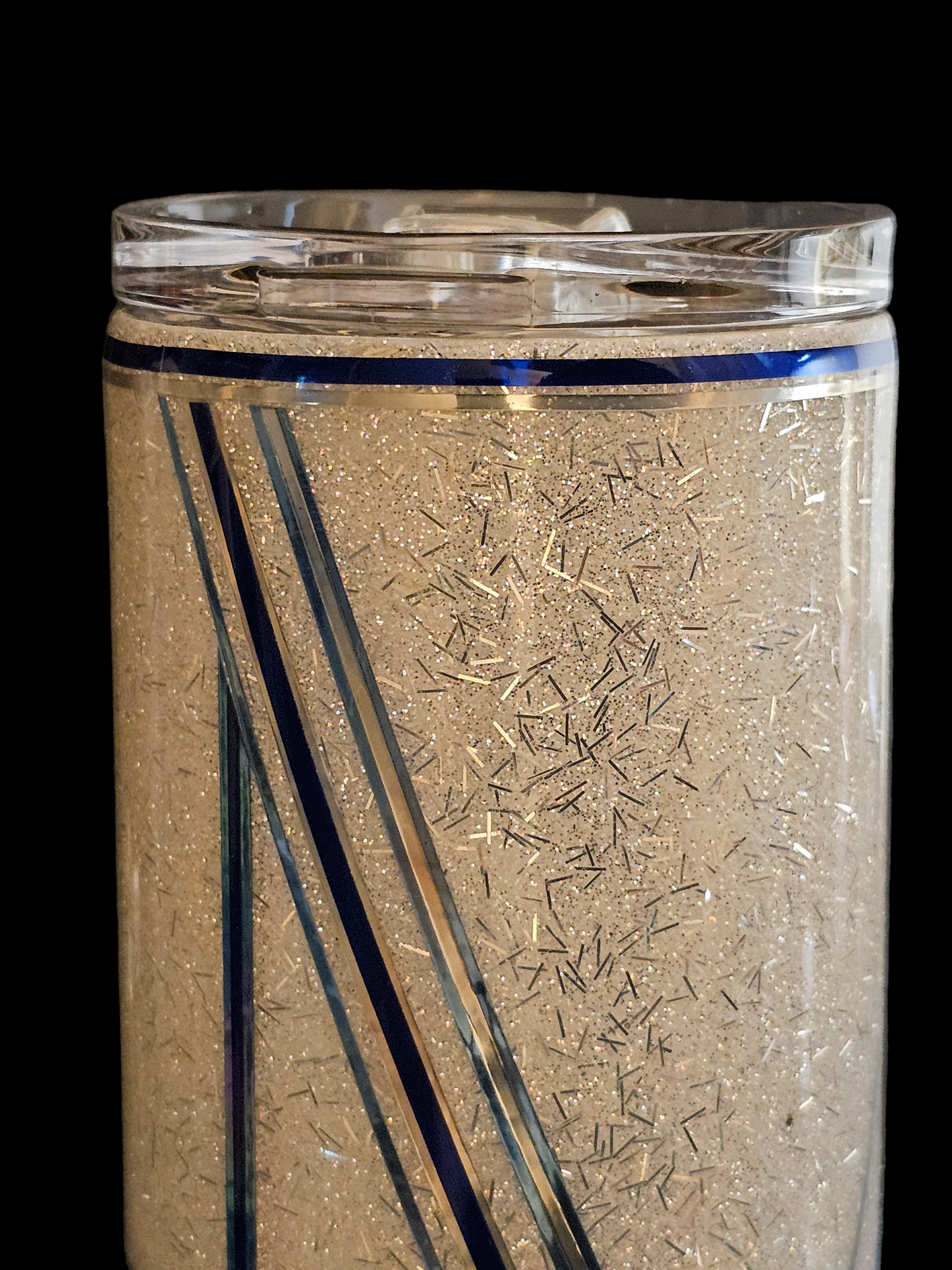 30oz Blue pinstripe
