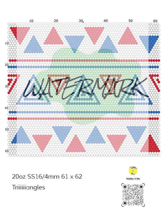 Tumbler template Triiiiiiangles 20oz SS16/4mm