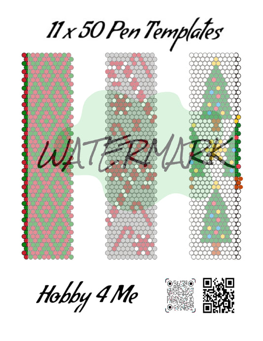 Pen templates 11x50 Christmas