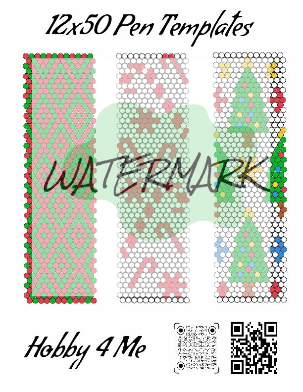 Pen templates 12x50 Christmas