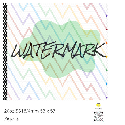 Tumbler template Zigzag 20oz SS16/4mm