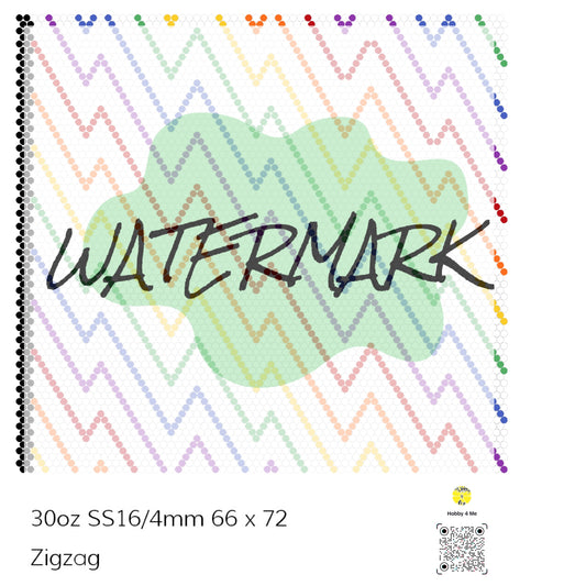 Tumbler template Zigzag 30oz SS16/4mm