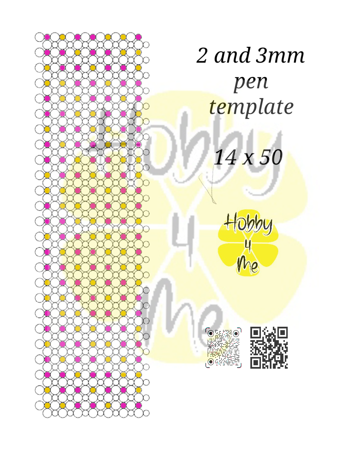 Pen rhinestone template